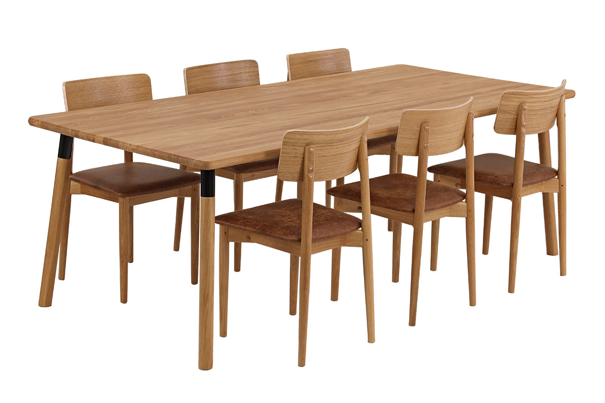 Lakeus ruokapöytä 95x180 cm, lakattu tammi