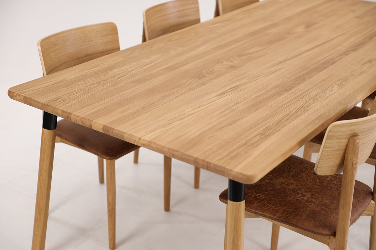 Lakeus ruokapöytä 95x180 cm, lakattu tammi