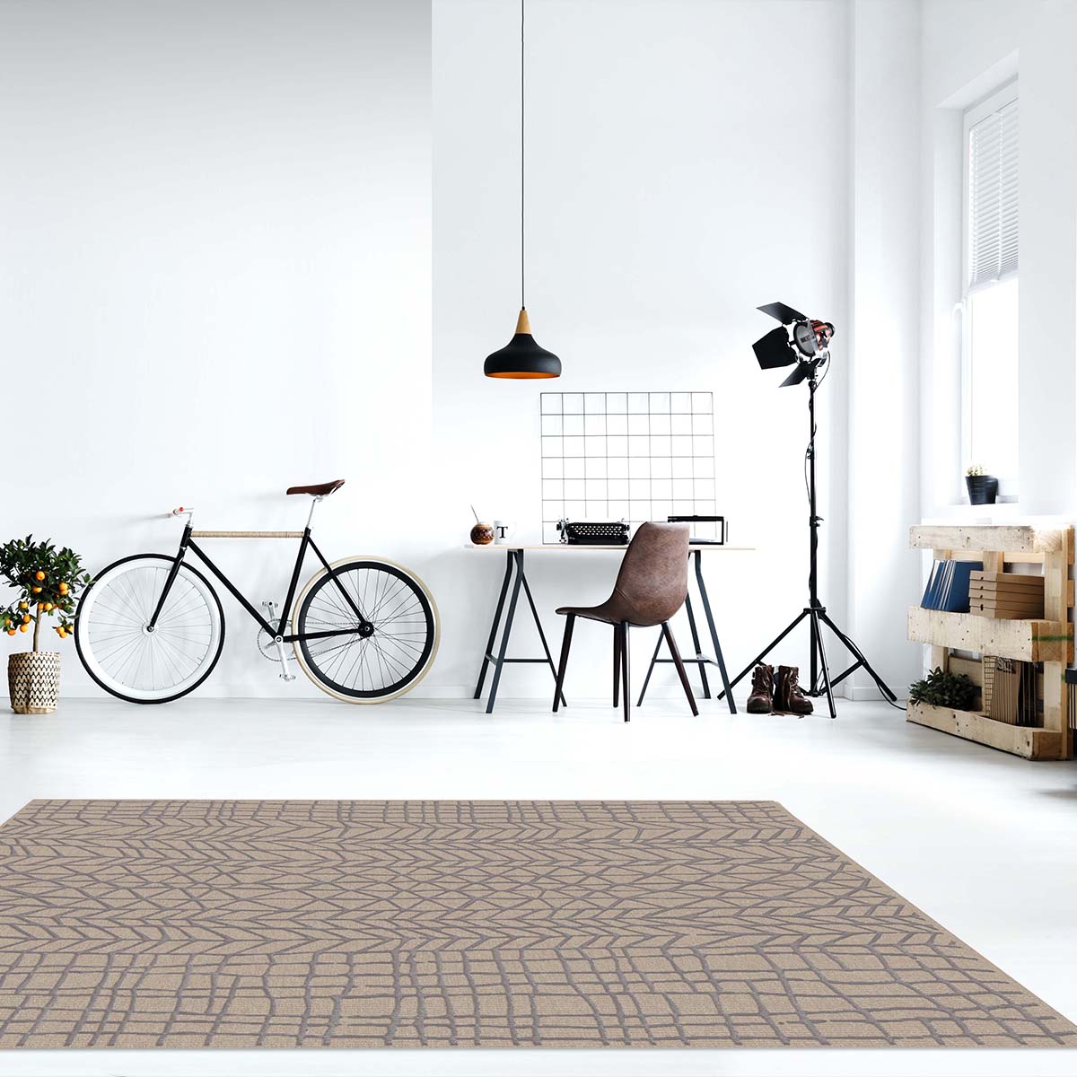 Lastu villa-viskoosimatto 