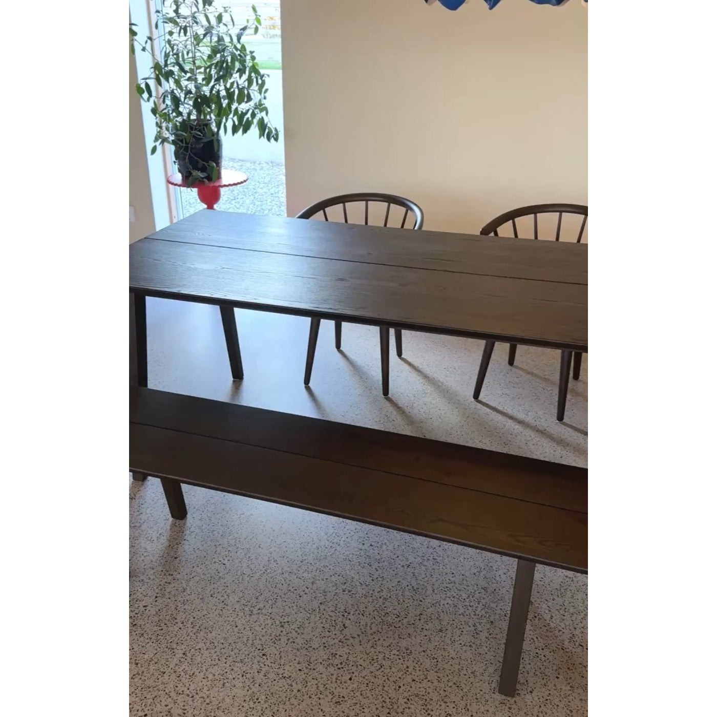 Melfort-istuinpenkki 144 cm, ruskea tammi
