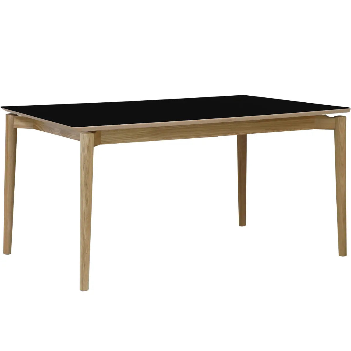 Odense Ruokapöytä 90x150 cm, musta laminaatti kansi ja tammi runko Isku Stage