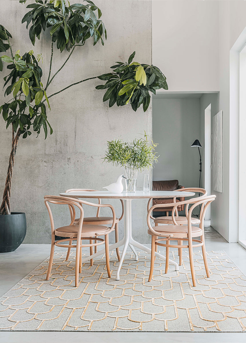 Paanu villa-viskoosimatto pyöreä 