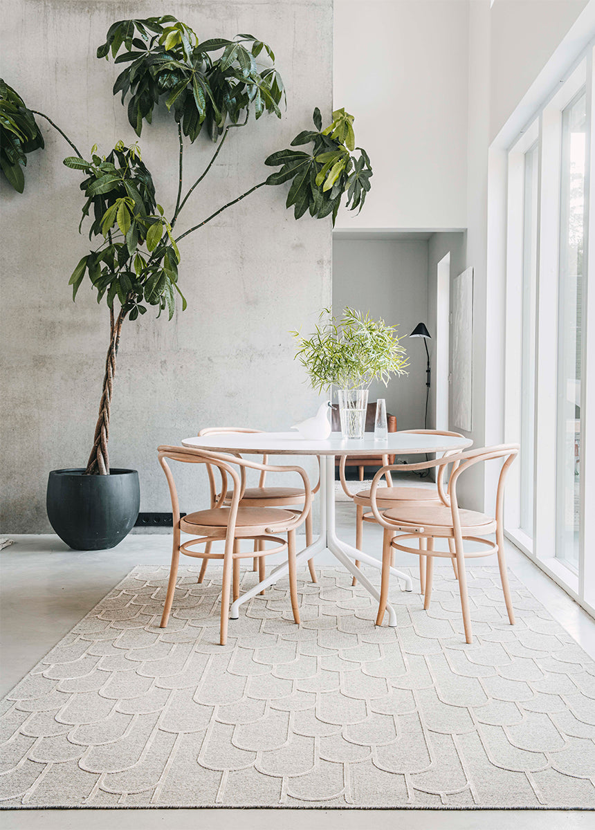 Paanu villa-viskoosimatto pyöreä 