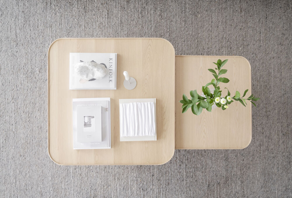 Sullivan sohvapöytä 80x80 cm valkopesty tammi