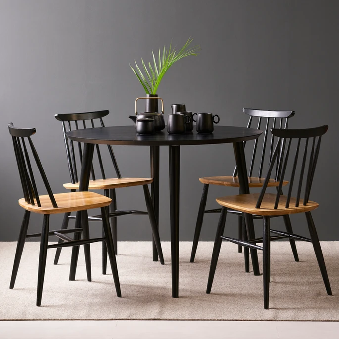 Aino pinnatuoli musta/tammi