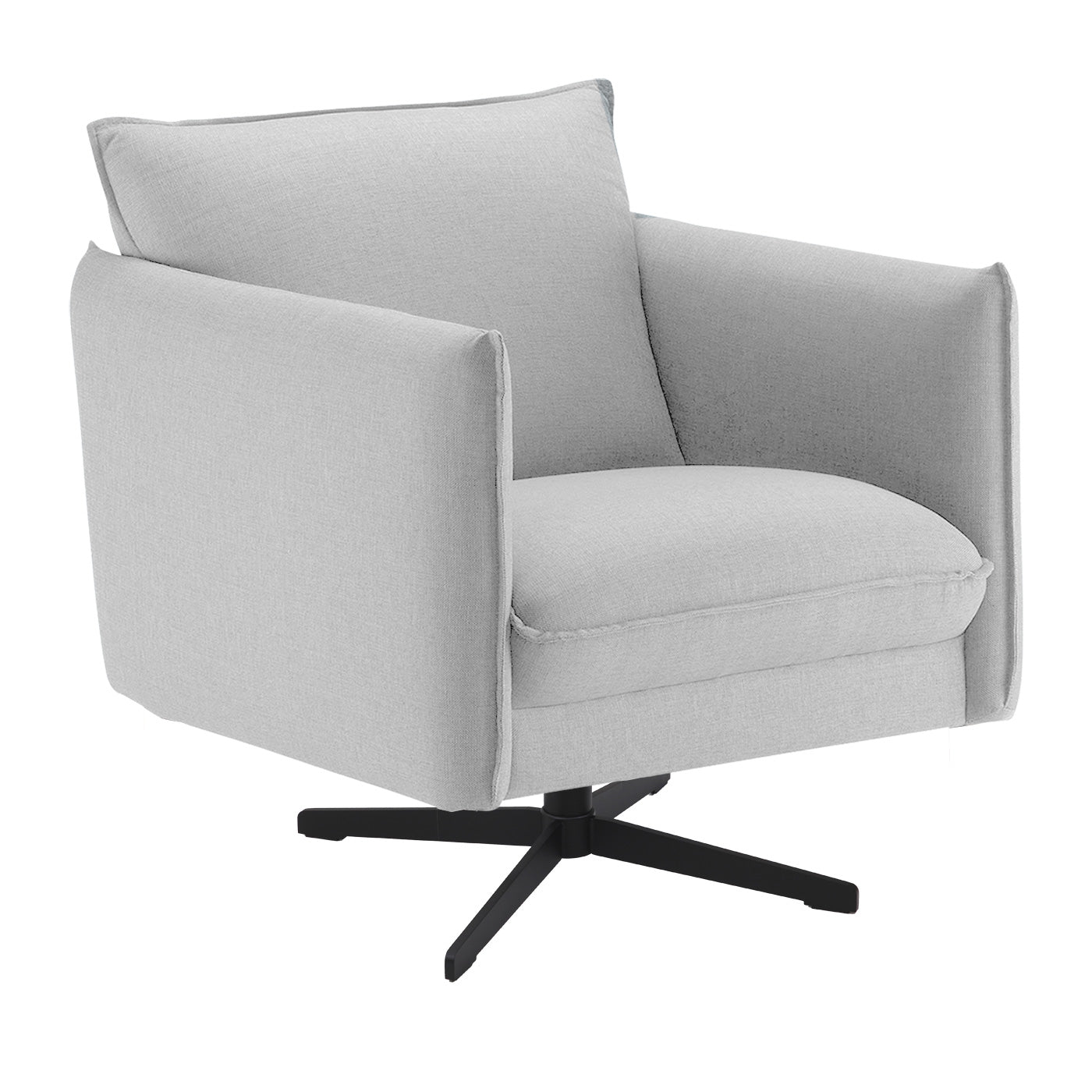 Chic pyörivä nojatuoli, musta ristikkojalka, Atlantic-kangas