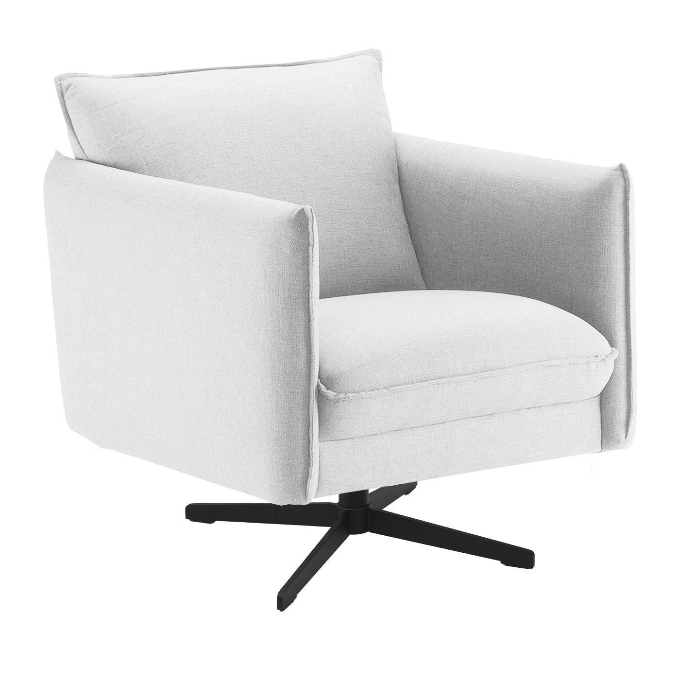 Chic pyörivä nojatuoli, musta ristikkojalka, Atlantic-kangas