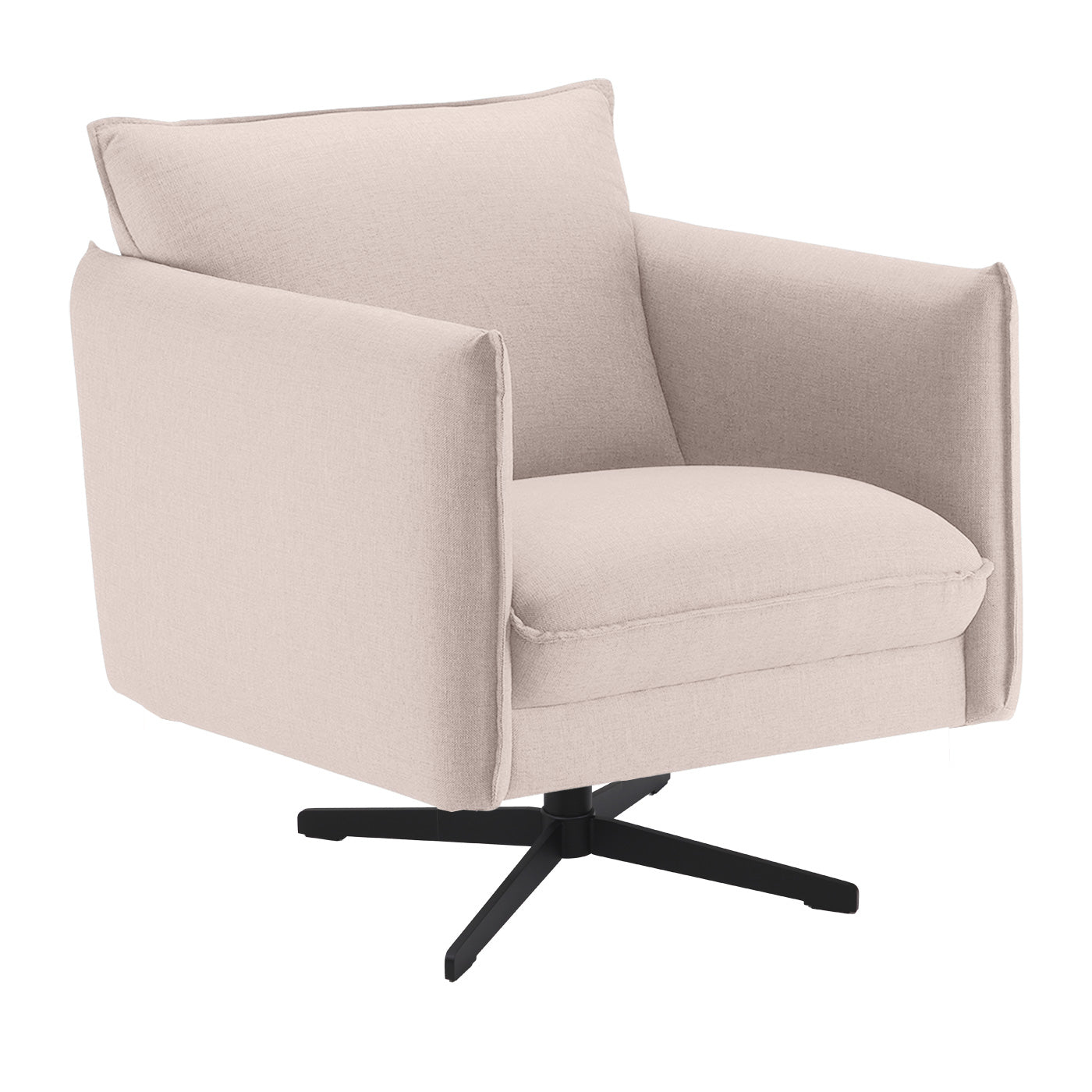 Chic pyörivä nojatuoli, musta ristikkojalka, Atlantic-kangas