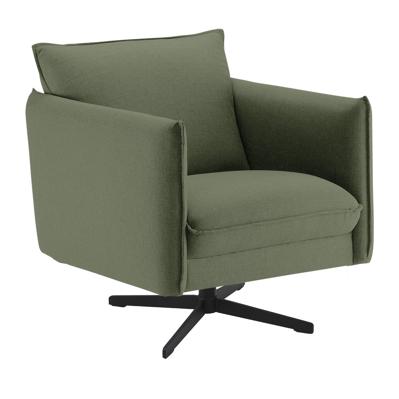 Chic pyörivä nojatuoli, musta ristikkojalka, Atlantic-kangas