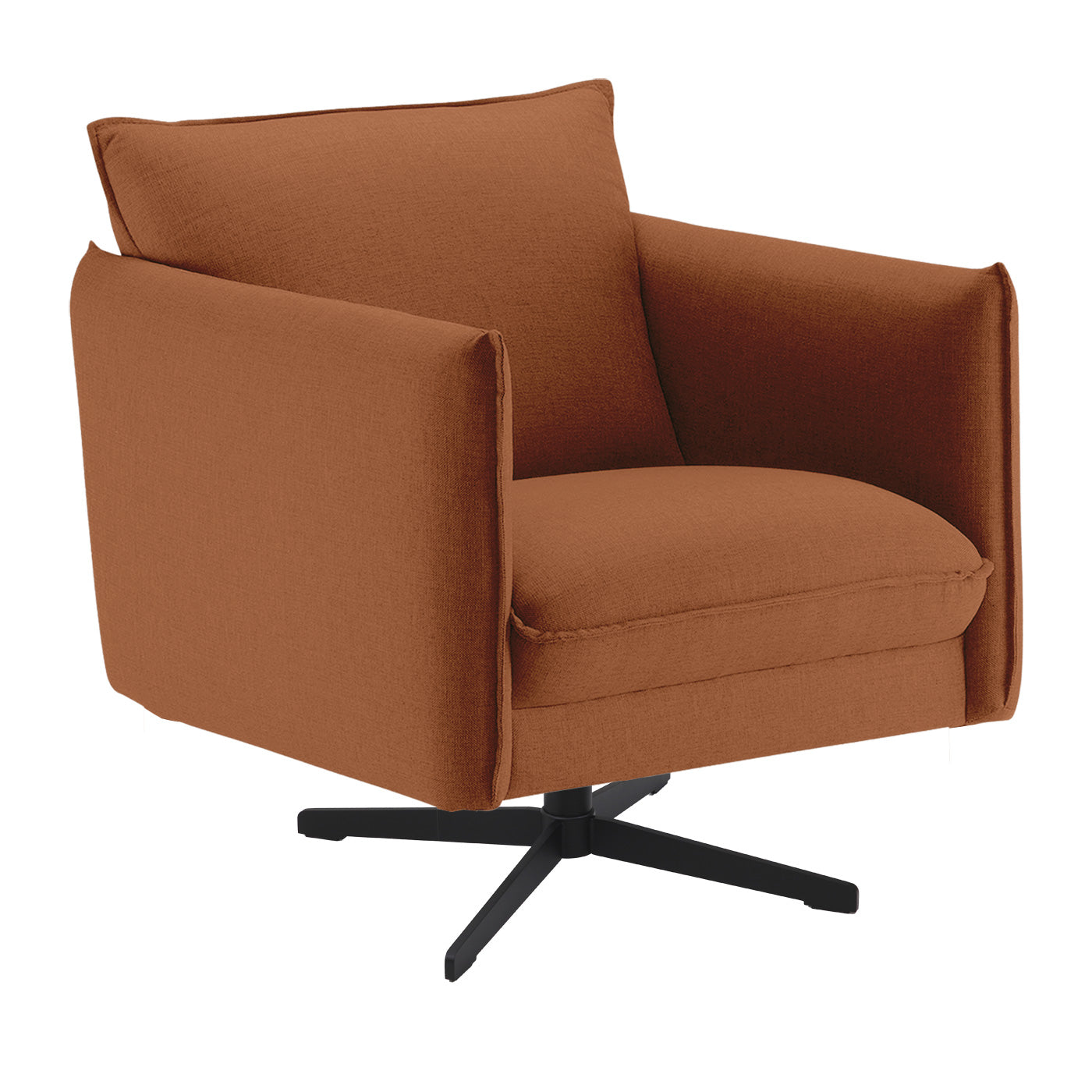 Chic pyörivä nojatuoli, musta ristikkojalka, Atlantic-kangas