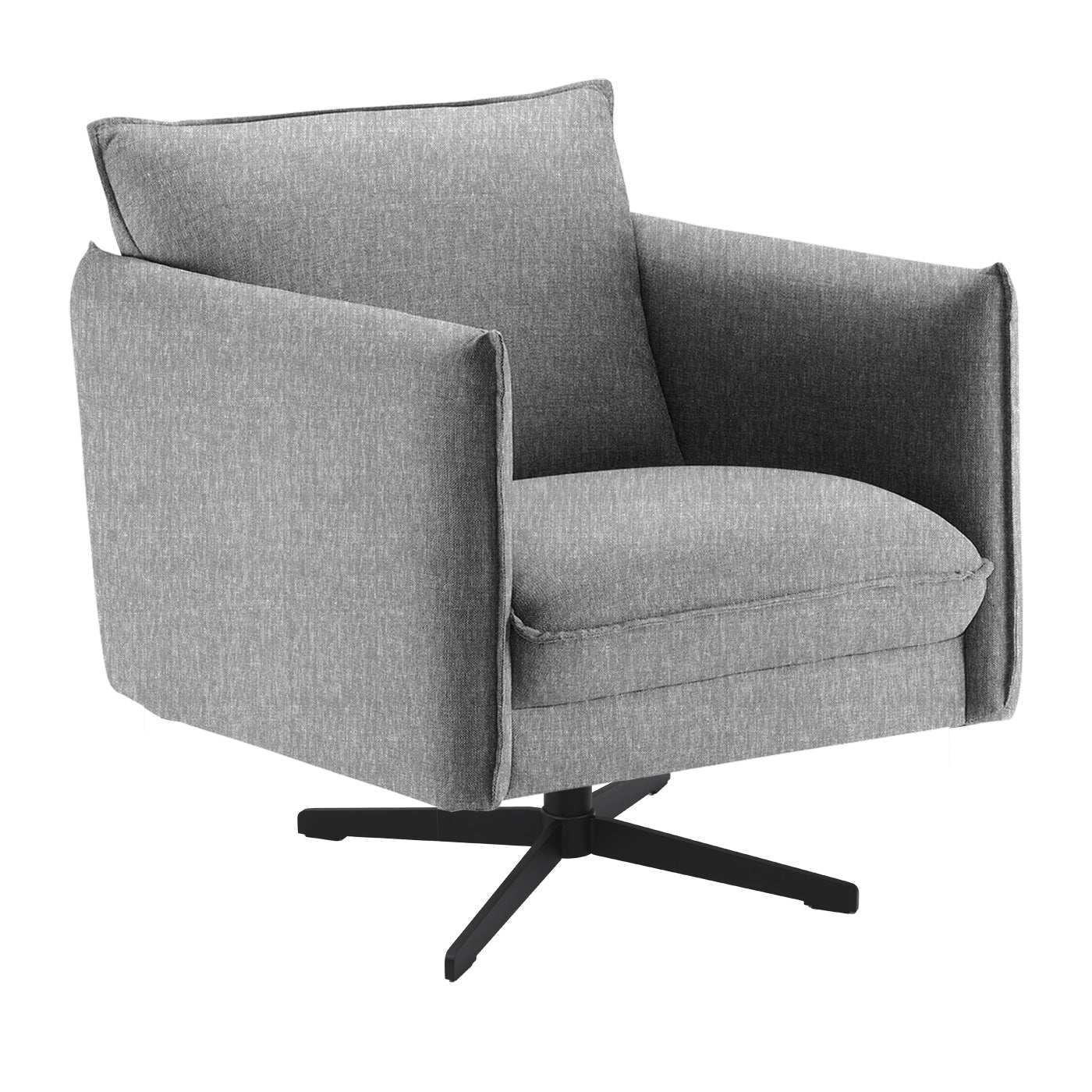 Chic pyörivä nojatuoli, musta ristikkojalka, Atlantic-kangas