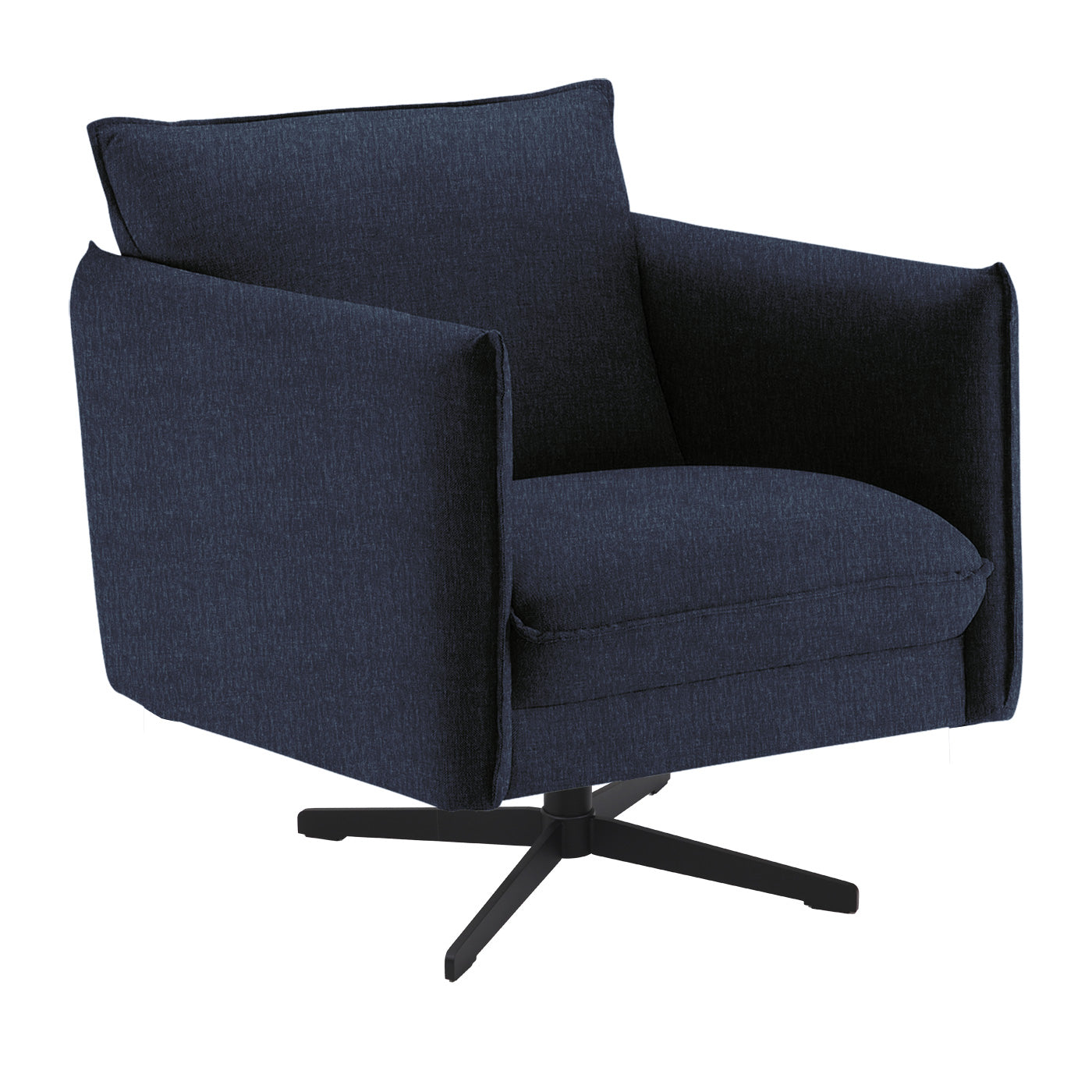 Chic pyörivä nojatuoli, musta ristikkojalka, Atlantic-kangas