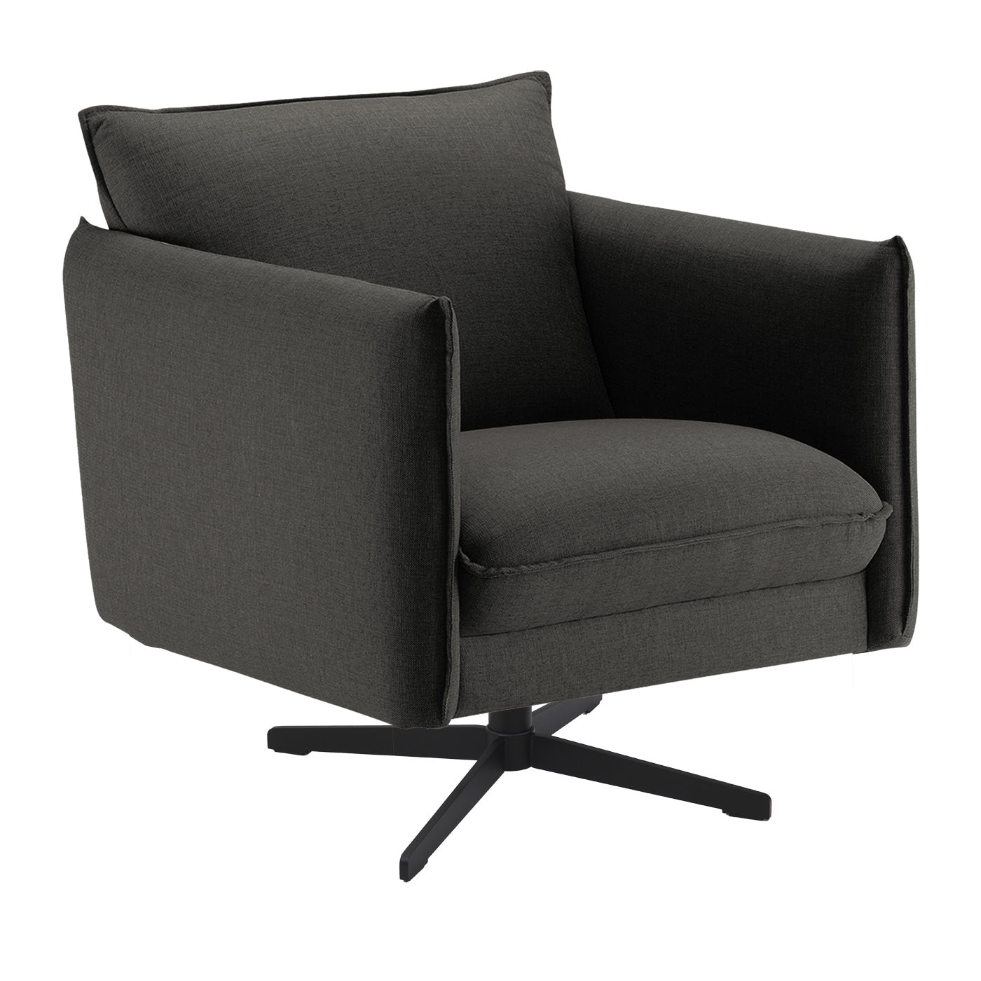 Chic pyörivä nojatuoli, musta ristikkojalka, Atlantic-kangas