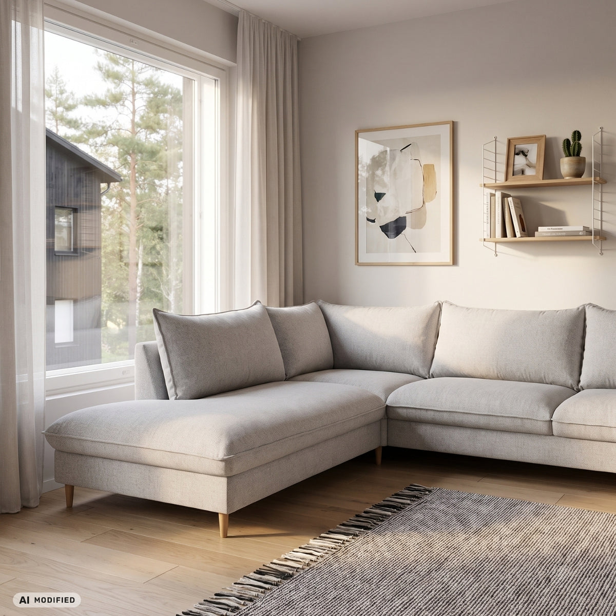 Chic XL 3h-avokulmasohva 289x248 cm, Atlantic-kangas