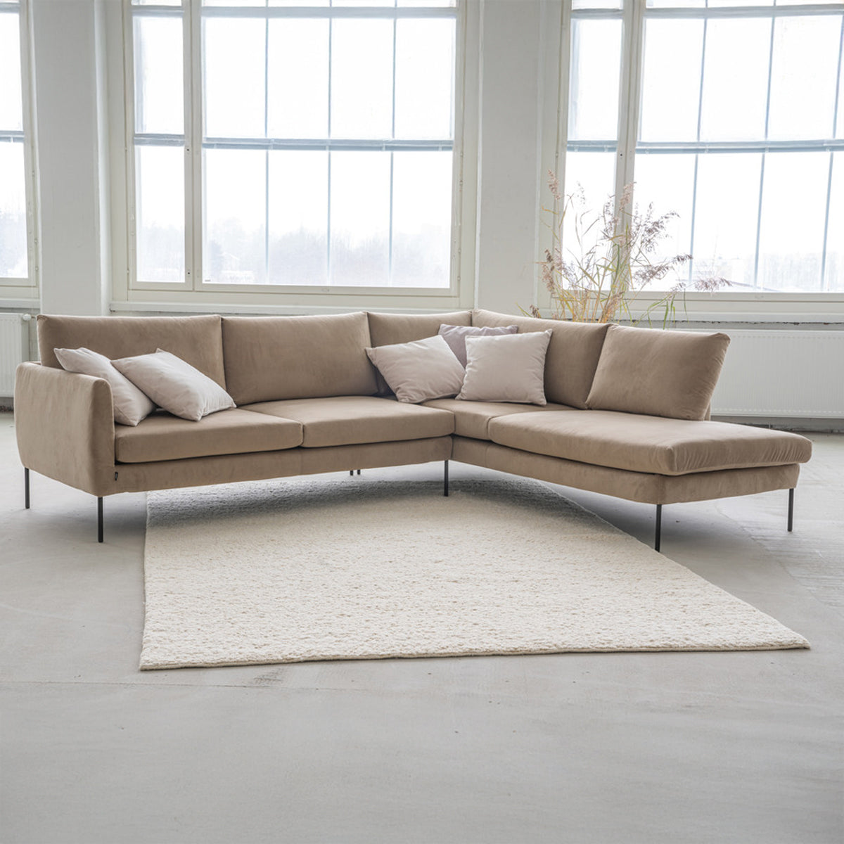 Curve avokulmasohva 317x231 cm, Rate-kangas