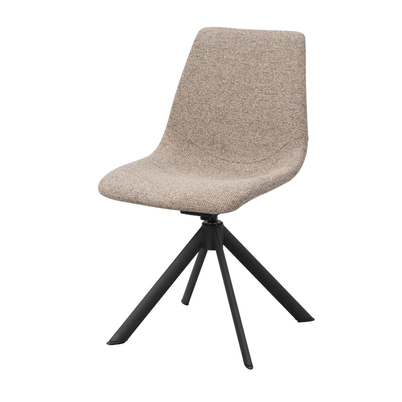 Dunmore tuoli musta metallijalka / tumma beige kangas