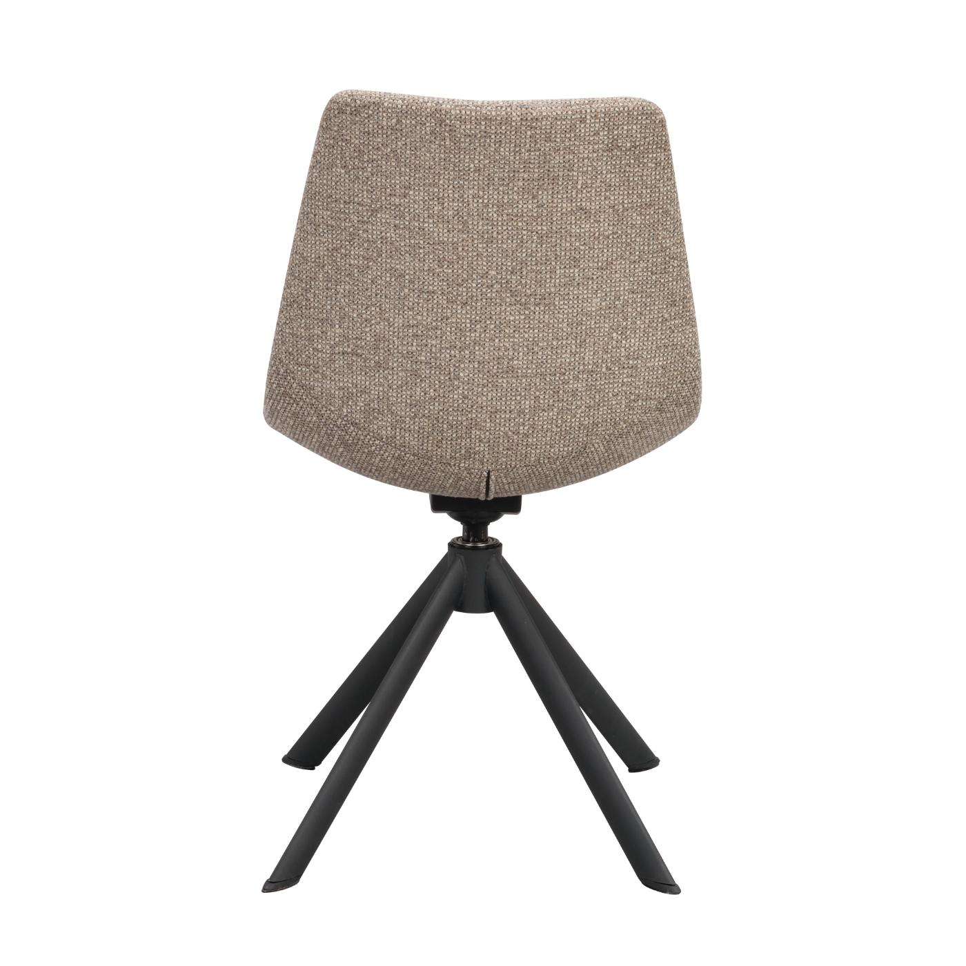Dunmore tuoli musta metallijalka / tumma beige kangas