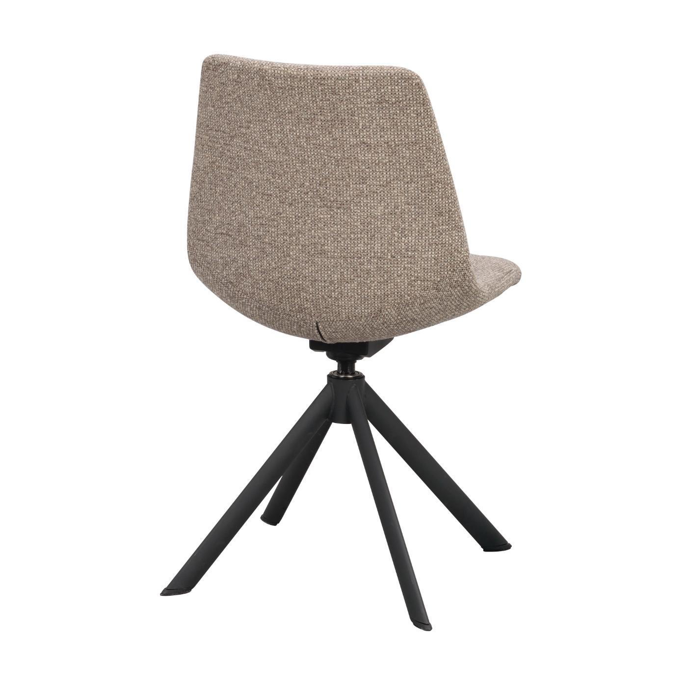 Dunmore tuoli musta metallijalka / tumma beige kangas