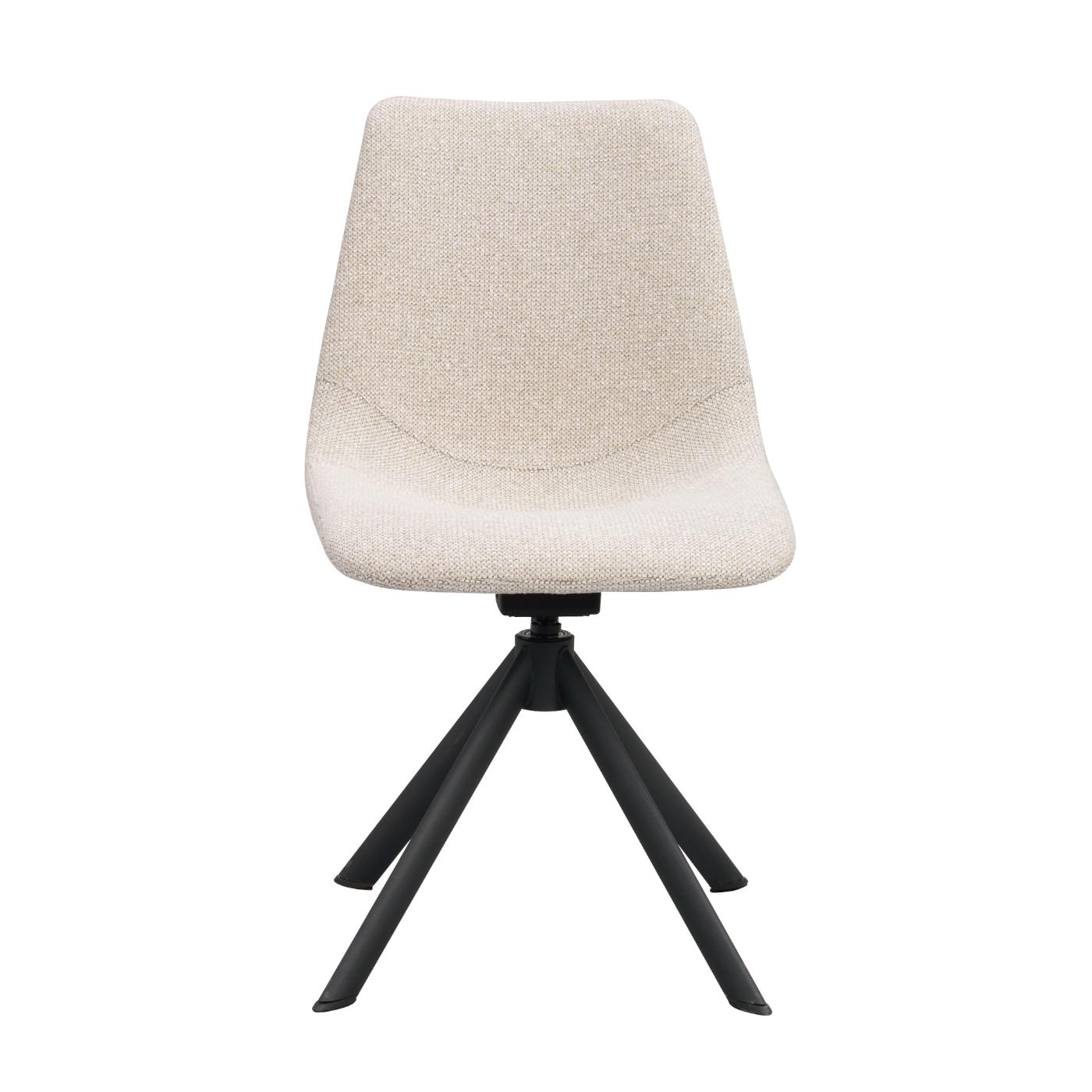 Dunmore tuoli musta metallijalka / vaalea beige kangas