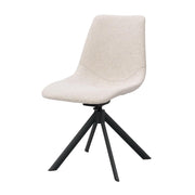 Dunmore tuoli musta metallijalka / vaalea beige kangas