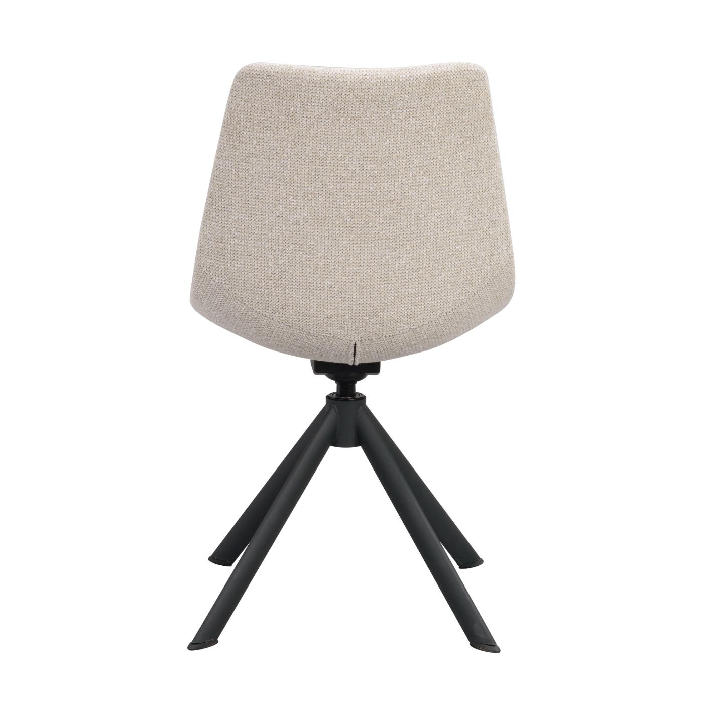 Dunmore tuoli musta metallijalka / vaalea beige kangas