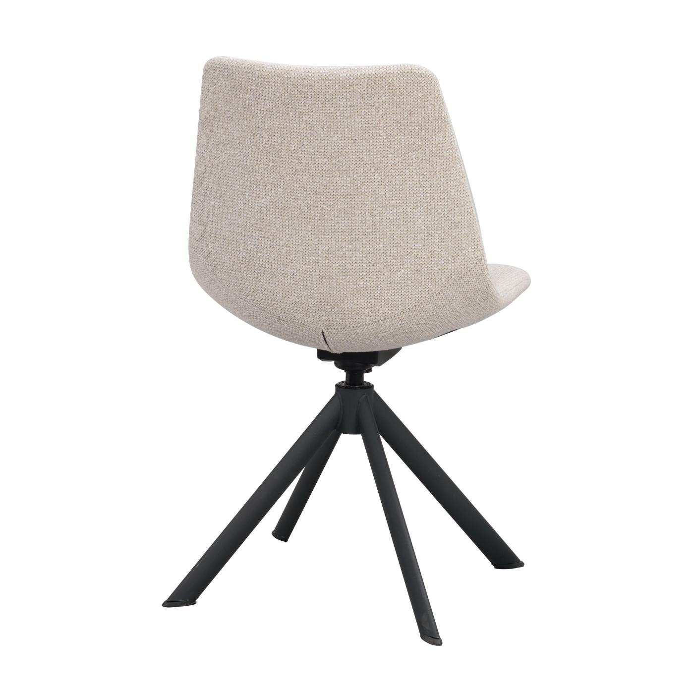 Dunmore tuoli musta metallijalka / vaalea beige kangas