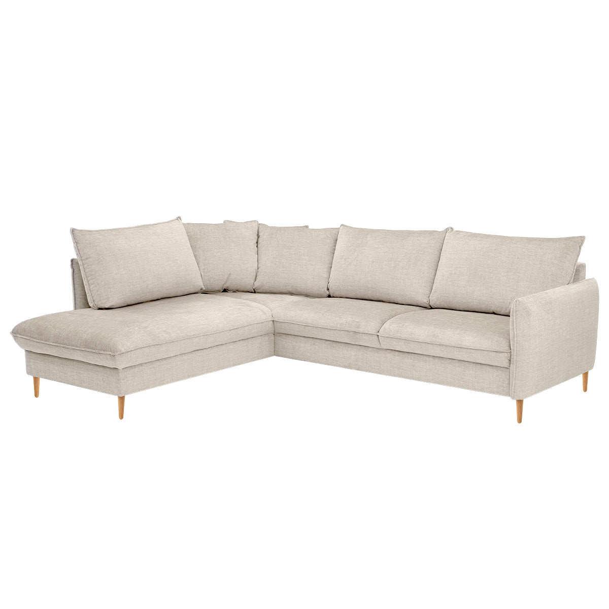 Chic 2,5h+vuodekulmasohva 254x216 cm, Glamour-kangas
