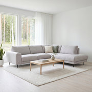 Joy 2,5h-avokulmasohva 276x237 cm, leveät käsinojat, Luna-kangas