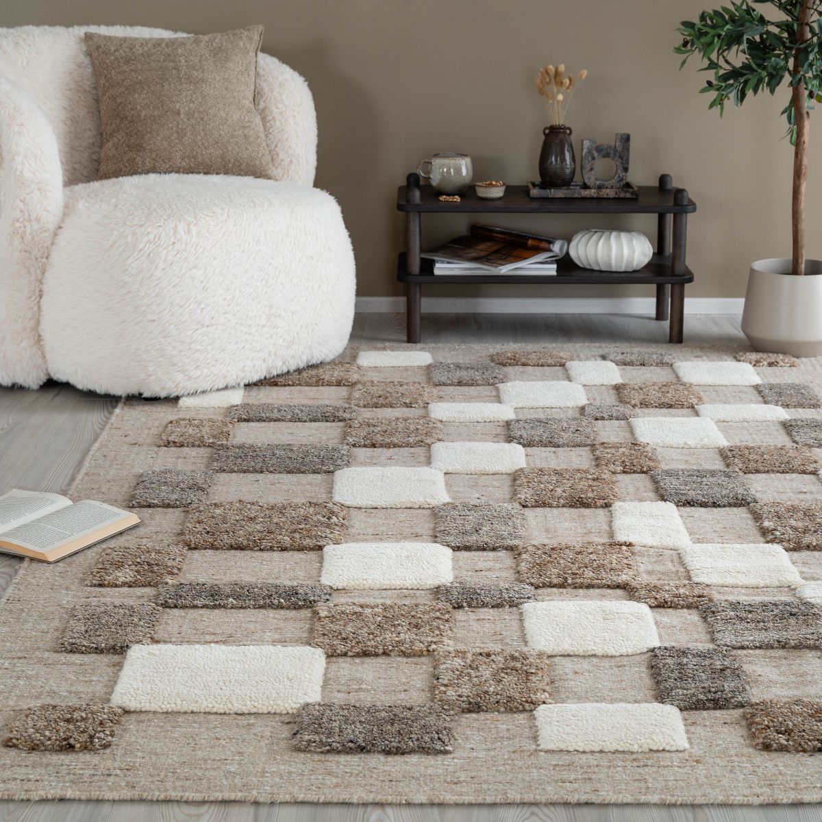 Kallas villamatto 200x290 cm, beige