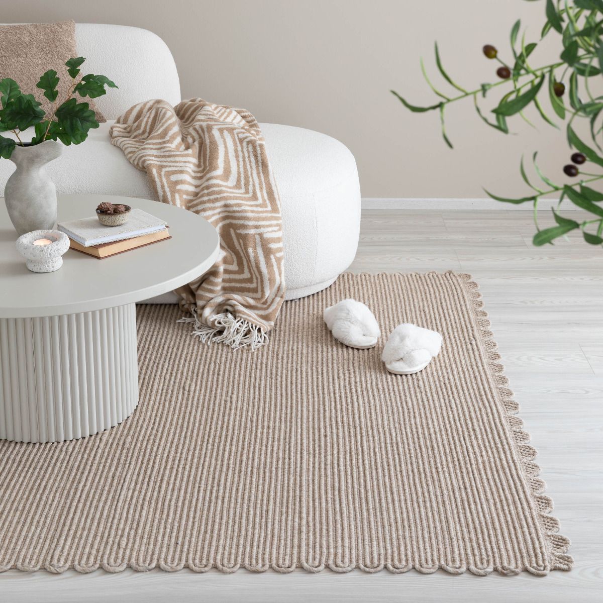 Pitsi villamatto 80x150 cm, beige