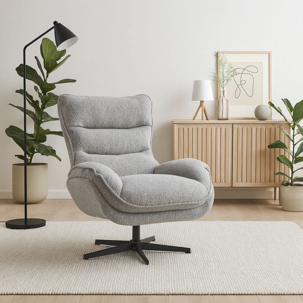 Viby pyörivä nojatuoli, harmaa