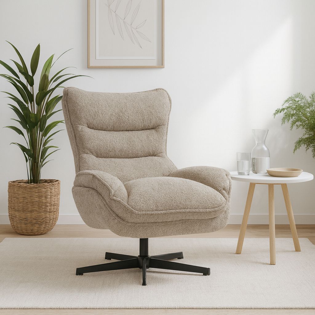 Viby pyörivä nojatuoli, hiekka