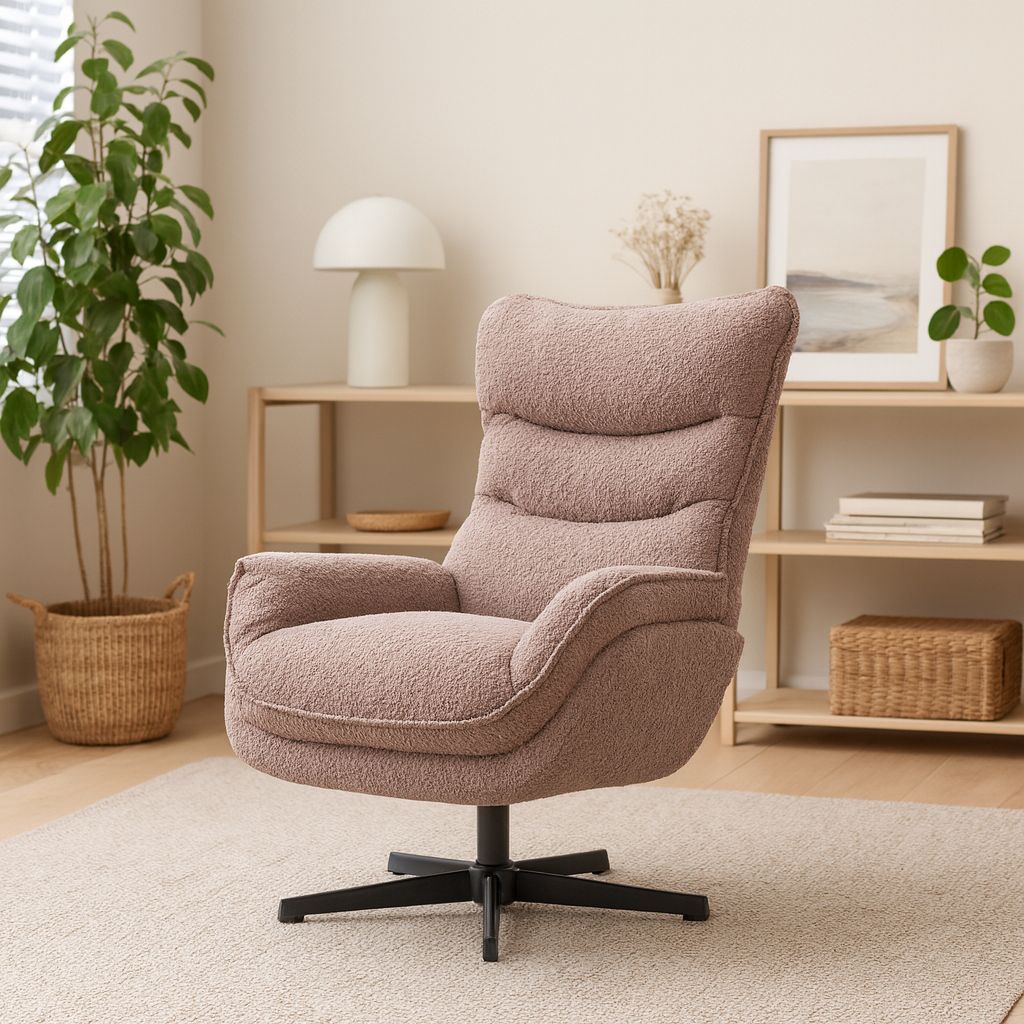 Viby pyörivä nojatuoli, vanha roosa