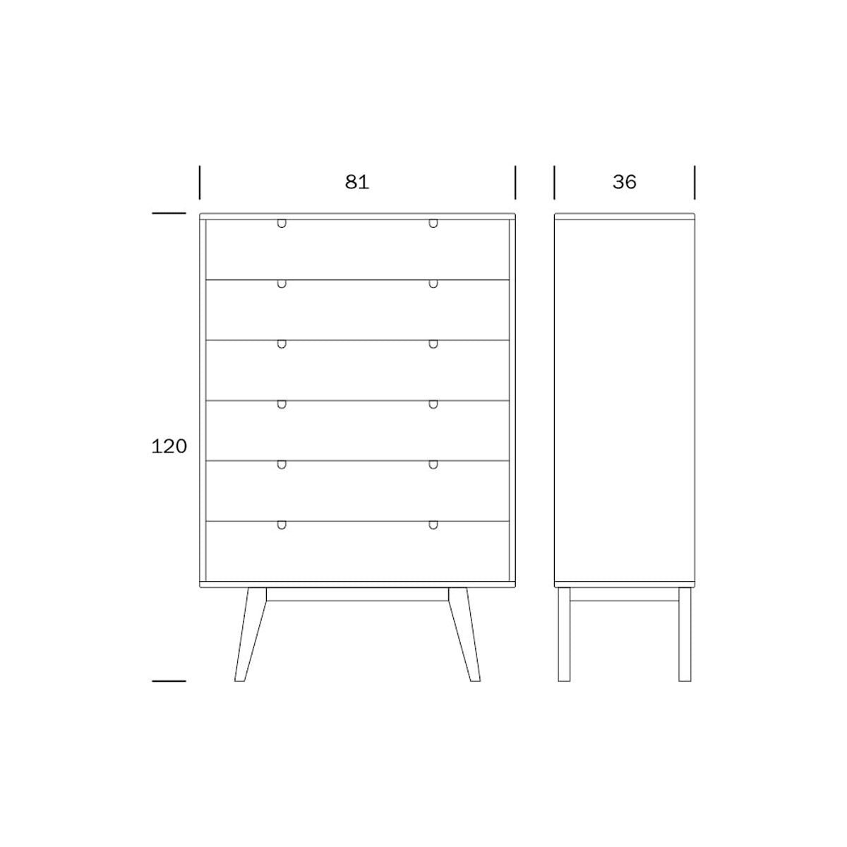 Notte laatikosto, koivu