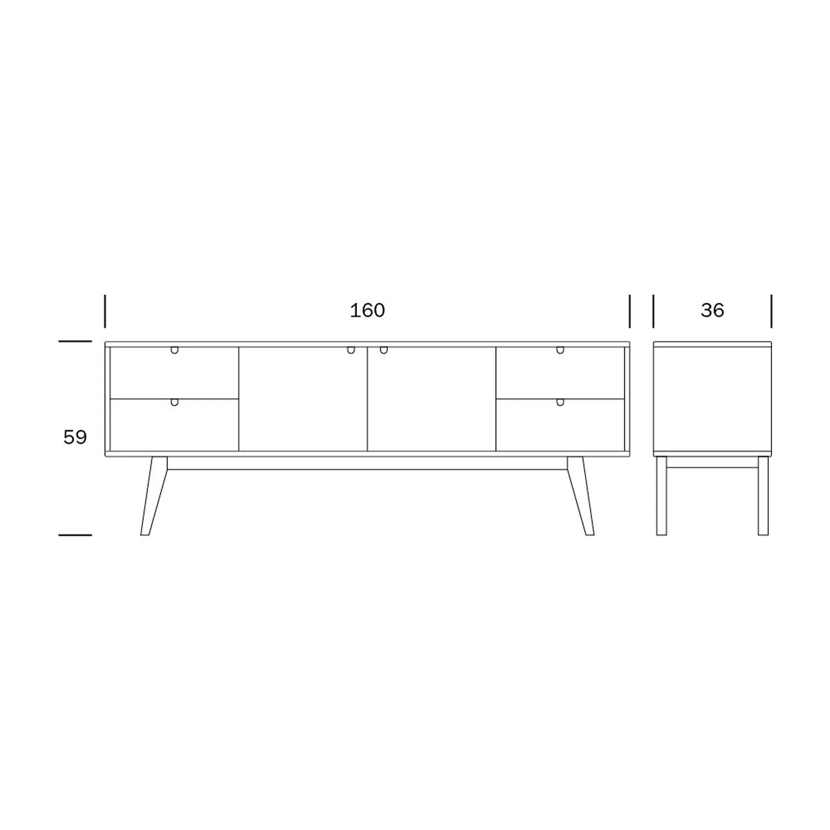 Notte TV-taso, valkoinen