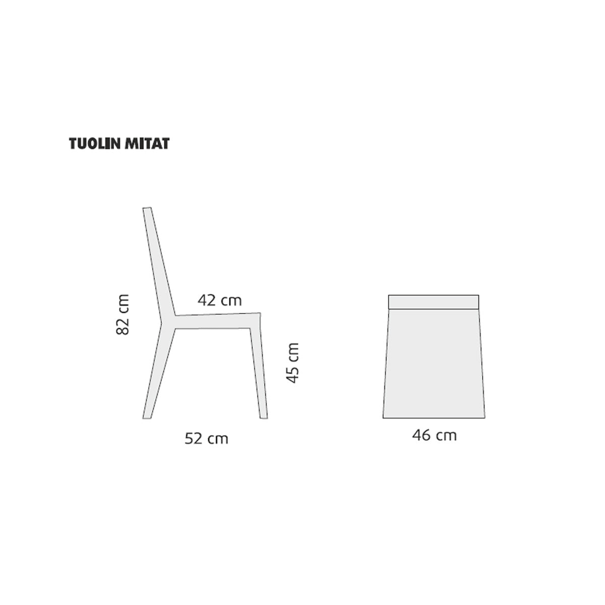 Luoto tuoli lakattu tammi, musta Nubuck-kangas