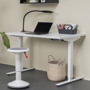 BW Rise sähköpöytä 60x120 cm, valkoinen kansi/valkoinen jalka