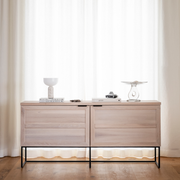 Everett senkki 160 cm valkolakattu tammi