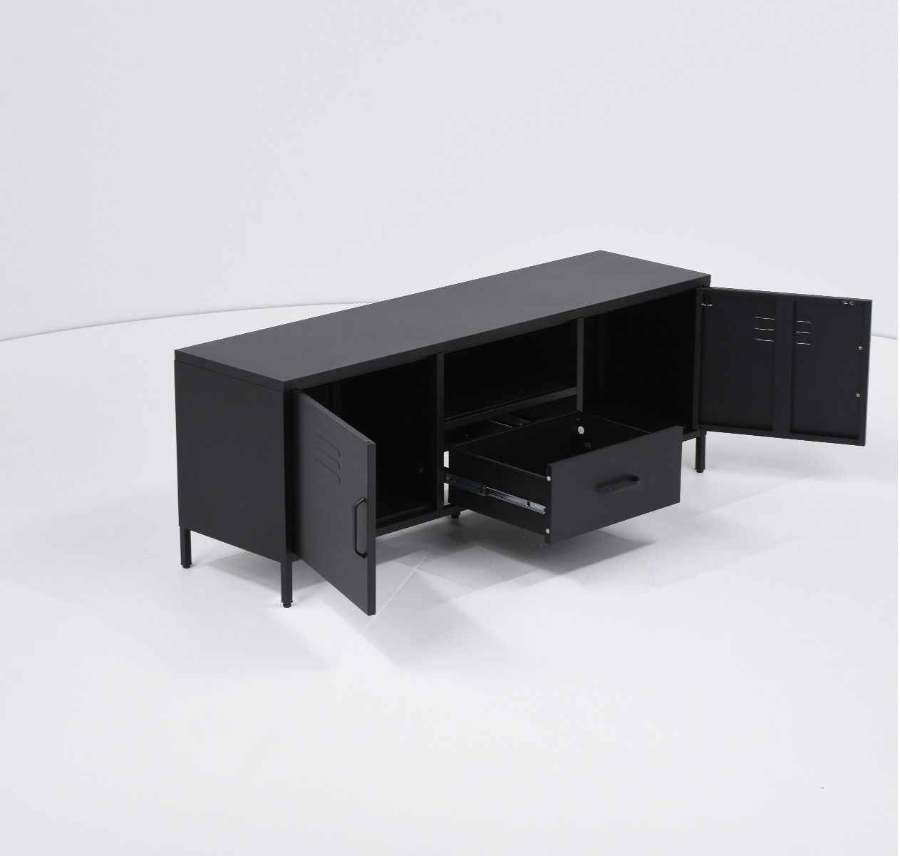 Carbon TV-taso 150x40 cm, musta