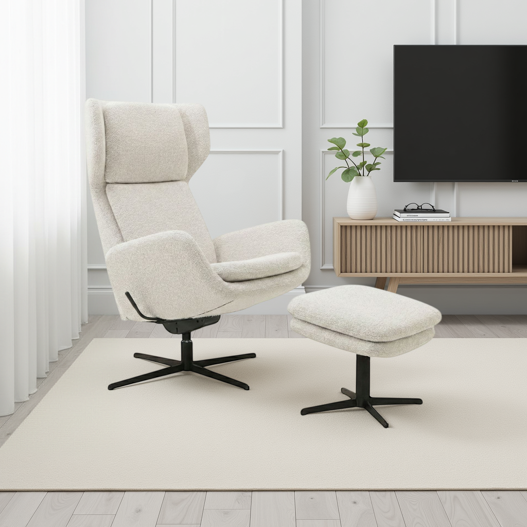 Kvitegga nojatuoli & rahi, Cosmo E-kangas