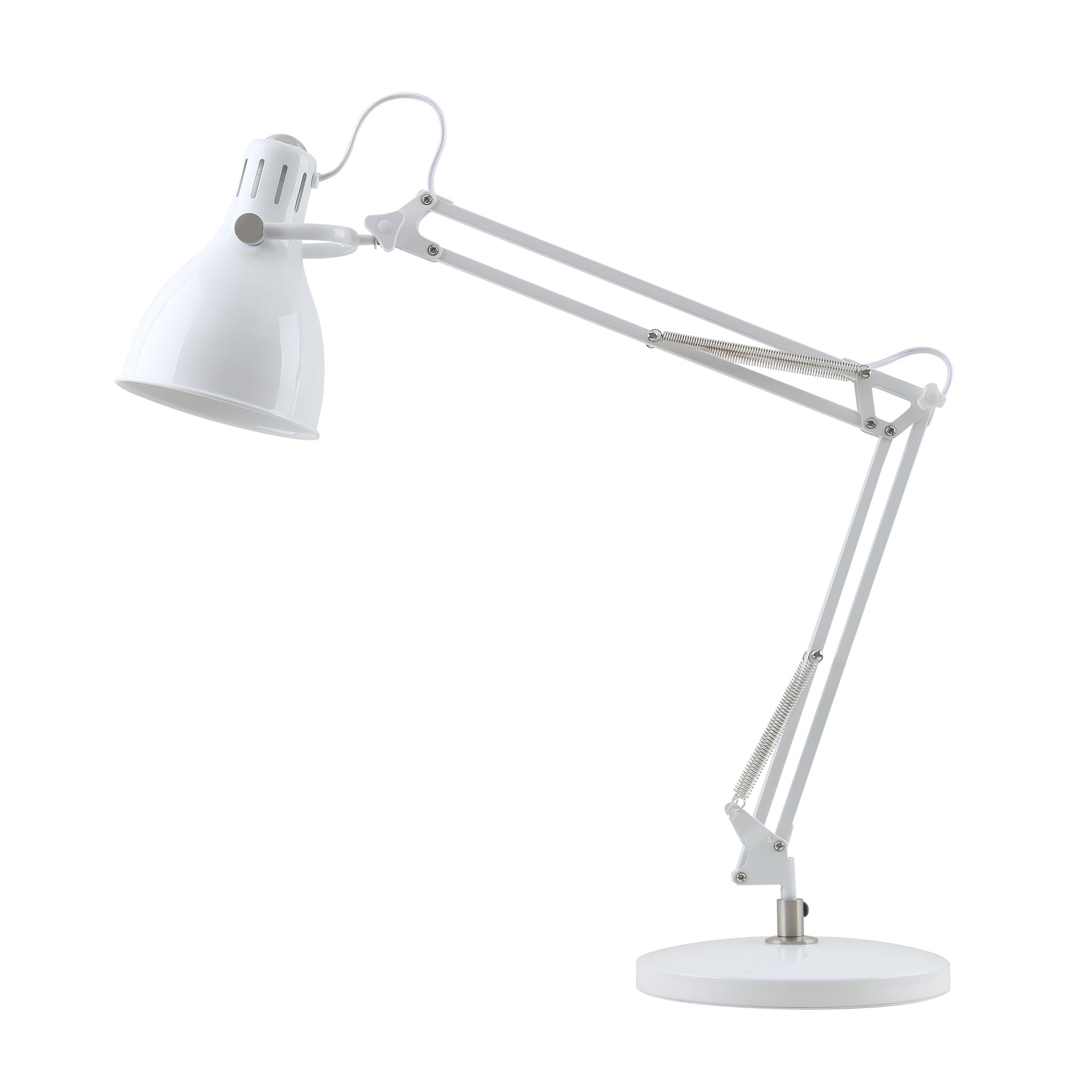 Leader pöytävalaisin kiiltävä valkoinen